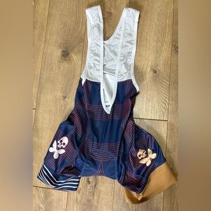 Betty Designs Women’s Cycling Bibs Sz Small Tomboy Blue Padded Shorts